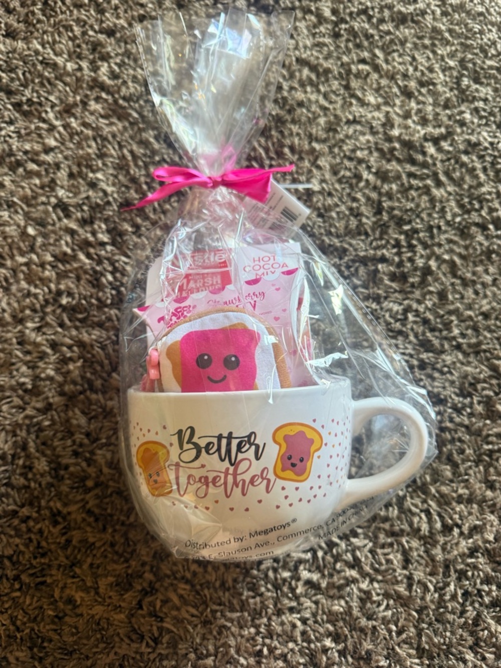 "Better Together" White Mug Gift Set with Pink Toast Accent